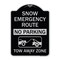 Signmission Snow Emergency Route Tow Away Zone W/ Graphic Heavy-Gauge Aluminum Sign, 24" x 18", BS-1824-22887 A-DES-BS-1824-22887 - alternate 1